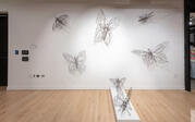 Large butterflies made of wire