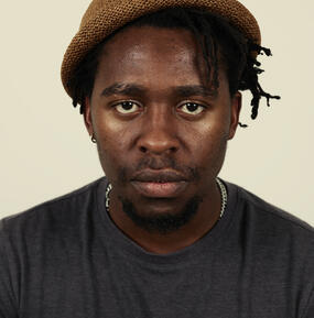 close-up color portrait of Simphiwe Ndzube