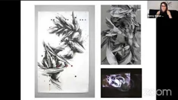 Black and white abstract 2D artworks