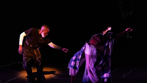 color photo of Everett Saunders and Marjani Fortè-Saunders in performance