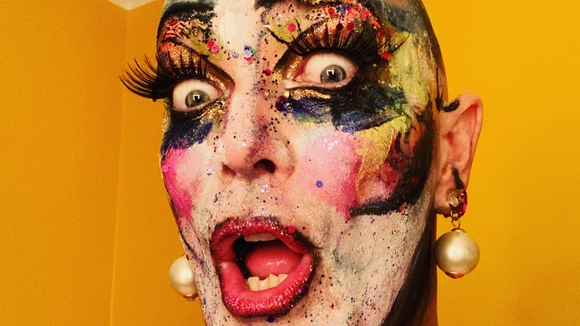 close-up color portrait of Taylor Mac