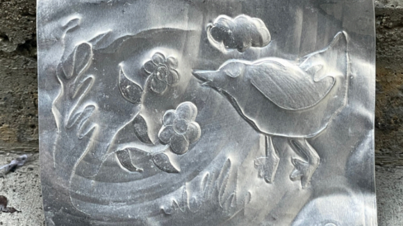 Example of embossed foil drawing 