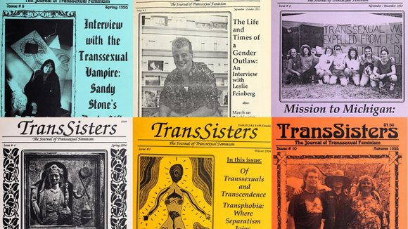 Grid of archival covers of TransSisters publications