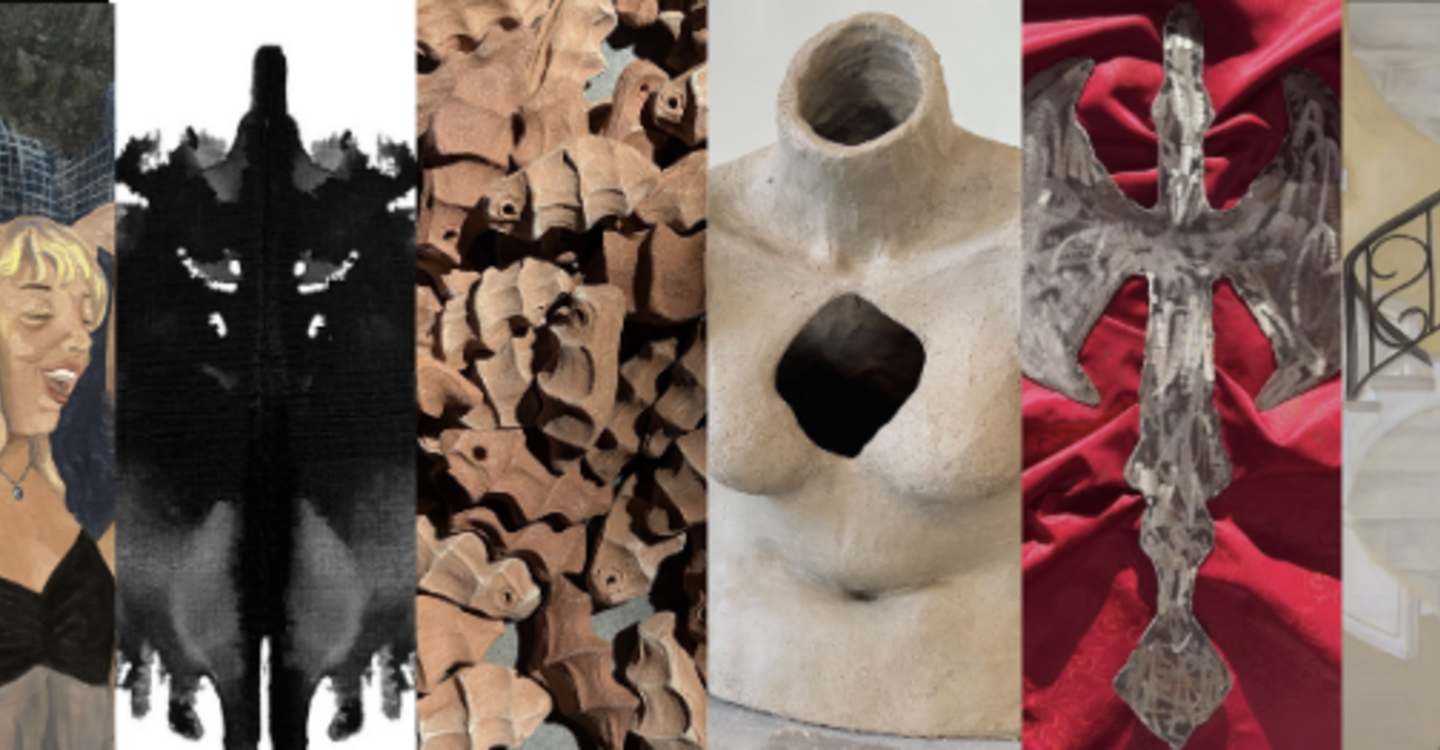 color collage of various artworks from the 2026 Senior Comps exhibition