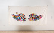 colorful, sewn wings 