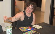 Artist painting