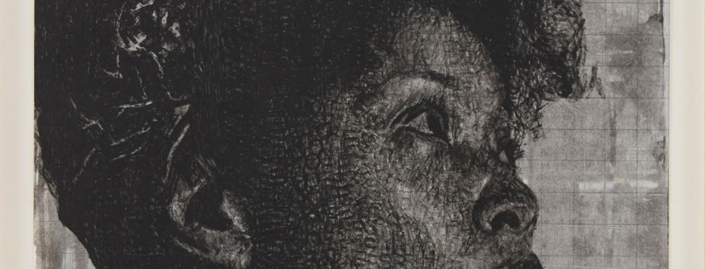 oil paint drawing of a woman's side profile