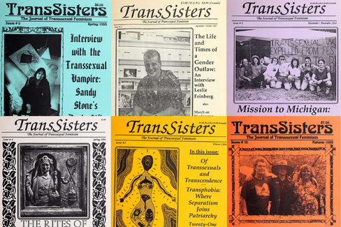 Grid of archival covers of TransSisters publications