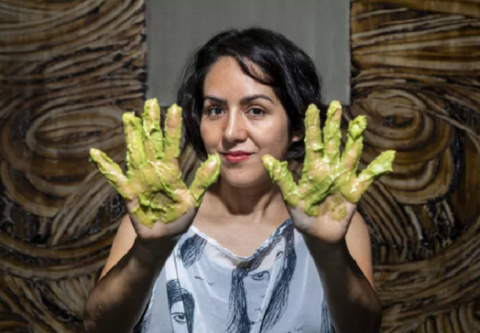 Carmen Argote photographed in her studio