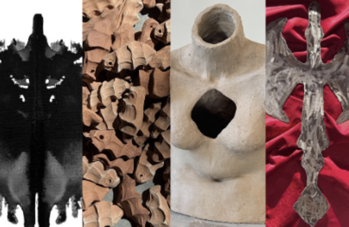 color collage of various artworks from the 2026 Senior Comps exhibition